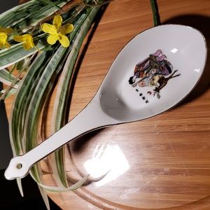 Fine China spoon rest vtg 9in